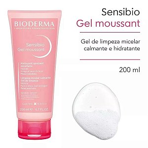 Gel de Limpeza Facial Bioderma - Sensibio Gel Moussant - 200ml