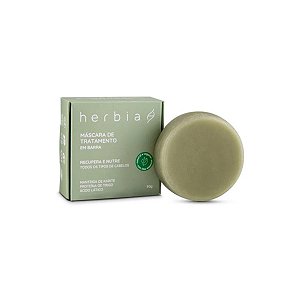 Máscara em Barra Todos os Tipos de Cabelos Natural e Vegano Herbia 50g