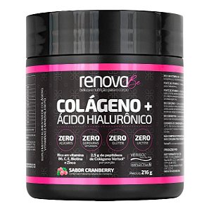 RenovaBe Colágeno + Ácido Hialurônico Cranberry 216g