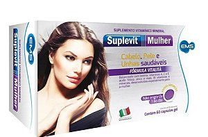 Suplevit Mulher Suplemento Cabelo, Pele e Unhas EMS 60cps