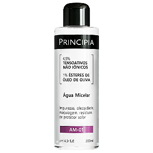 Água Micelar Principia Skincare 4,5% Tensoativos Não Iônicos + 1% Ésteres de Óleo de Oliva AM-01 200ml