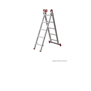 Escada Extensiva De Aluminio 9X2 Degraus - Uso Domestico
