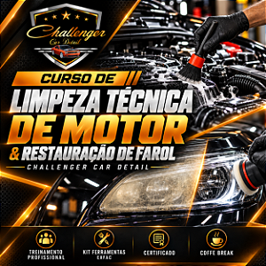Curso de Limpeza Técnica de Motor e Restauração de Farol