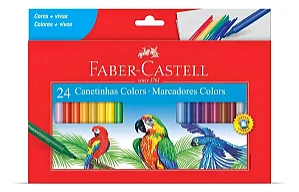 Canetas Hidrográfica C/ 24 cores - Faber Castell