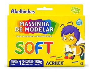 Massinha de Modelar 12 Cores - Acrilex