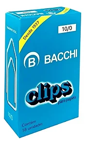 Caixa de Clips 10/0 Galvanizado Aço C/ 100 und - Bacchi