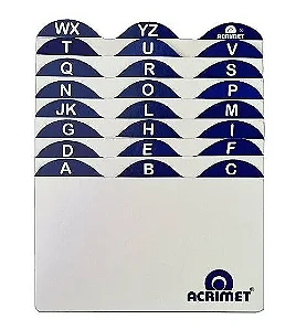 Índice AZ para Fichas 3x5 - Acrimet