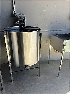 inox 304 Centrífuga elétrica 32 quadros + mesa desoperculadora 32 quadros