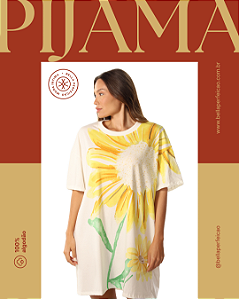 Pijama camisetão Girassol