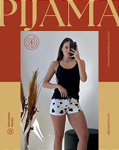 Pijama Alça Coração Off
