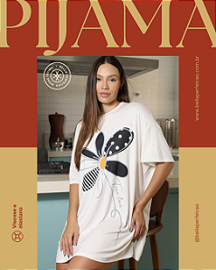 Pijama camisetão Margarida Off