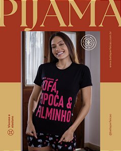 Pijama pipoca manga curta