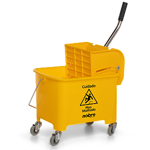 Carro Balde com divisor de agua Amarelo 20 litros Nobre