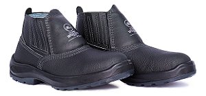BOTINA ELÁSTICO BICO DE PVC PRETO FLEX KADESH