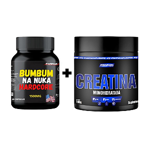 Cresce Bumbum Itaervas + Creatina Monohidratada Itaervas 100g Massa Muscular Rápida