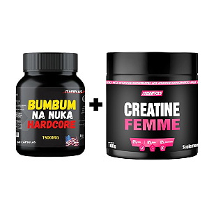 Cresce Bumbum Itaervas + Creatine Femme Itaervas 100g Massa Muscular Rápida