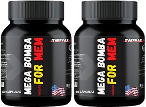 2x Massa Muscular Força Resistência For Homens 60 Cápsulas