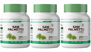 3x Saw Pawmetto 650mg Extra Forte 120 Cápsulas Itaervas