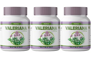 3x Valeriana Natural 500mg 120 Cápsulas Itaervas
