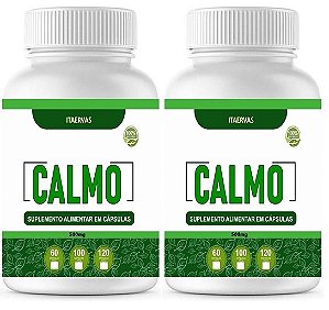 2x Calmo 650mg Camomila Maracujá Cavalinha 100cps Itaervas
