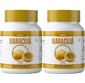 2x Maracujá Passiflora 100 Cápsulas 650mg Calmante Natural Itaervas