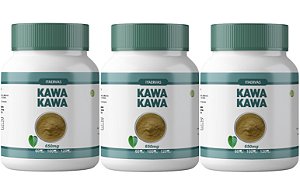 3x Kawa Kawa Natural 650mg 100 Cápsulas Itaervas