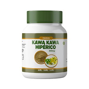 Kawa Kawa com Hipérico Natural 650mg 100 Cápsulas Itaervas