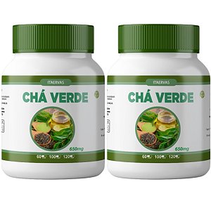 2x Chá Verde Seca Barriga 500mg 120 Cápsulas Itaervas