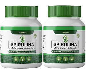 2x Spirulina 650mg 100 Cápsulas Original Itaervas