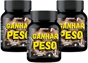 3x Ganhar Peso Rápido 500mg 60 Cáps Itaervas