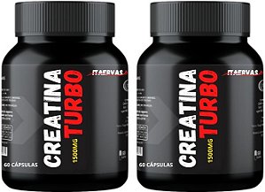 2x Creatina TURBO 1500mg Massa Muscular Força Ganhar Peso