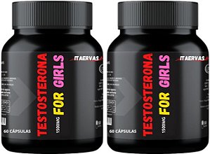 2x Testosterona FOR GIRLS 1500mg Massa Muscular Hipertrofia