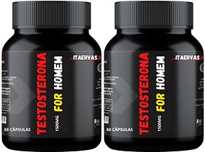 2x Testosterona FOR Homem 1500mg Massa Muscular Hipertrofia