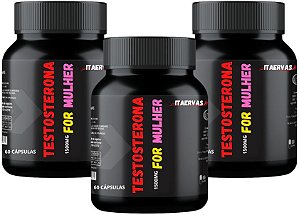 3x Testosterona FOR Mulher 1500mg Massa Muscular Hipertrofia