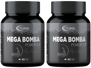 2x Mega Massa MusCuclar Power 3.0 Itaervas 60 Cápsulas 500mg