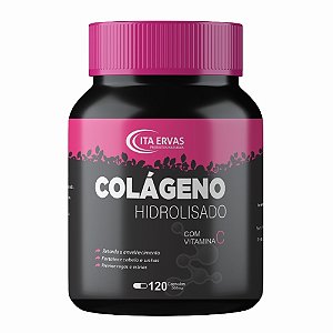 Colágeno Hidrolisado + Vitamina C 500mg 120 Cápsulas Itaervas