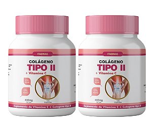 2x Colágeno UC-II Tipo II + Vitamina C 400mg 120 Cápsulas Itaervas