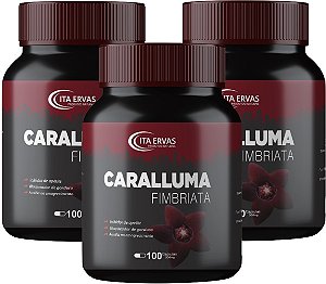 3x Caralluma Fimbriata 500mg 120 Cápsulas Itaervas