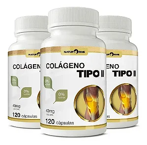 3x Colágeno Tipo 2 li 40mg 120 Cápsulas Natuforme