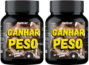 2x Ganhar Peso Massa Muscular Rápida 500mg 60 Cápsulas Itaervas