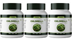 3x Chorella 650mg 100 Cápsulas Original Itaervas