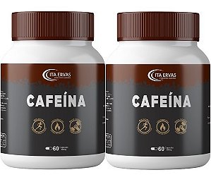 2x Cafeína 100% Pura 500mg 60 Cápsulas Itaervas