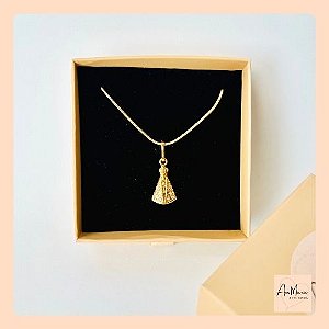 Colar N Sra Aparecida Strass Dourado