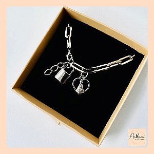 Pulseira Cadeia de Consagração Prateada