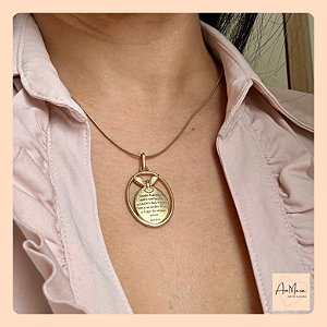 Colar Vinde Espírito Santo Oval Dourado