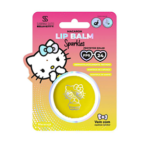 Lip Balm Macaron FPS24 Maracujá Sparkles Sabrina Sato Hello Kitty 8g