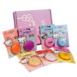 Kit Eu Amo Lip Balm Macaron Sabrina Sato Hello Kitty 7 produtos + Caixa Presente