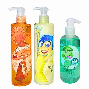 Kit Shampoo Condicionador e Sabonete Liquido Divertida Mente Nojinho