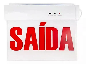 Placa de Saida Emergencia Led 1w 6500k Bivolt Luz