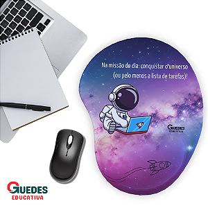 Mouse Pad Ergonômico - Astronauta conectado | Modelo Premium
